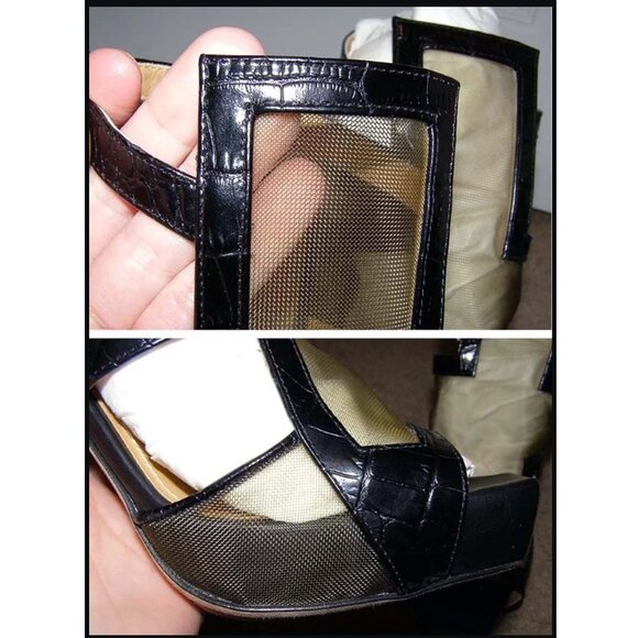 New 💋 sexy 8.5/39 Aperlai leather & mesh heels - Picture 13 of 15